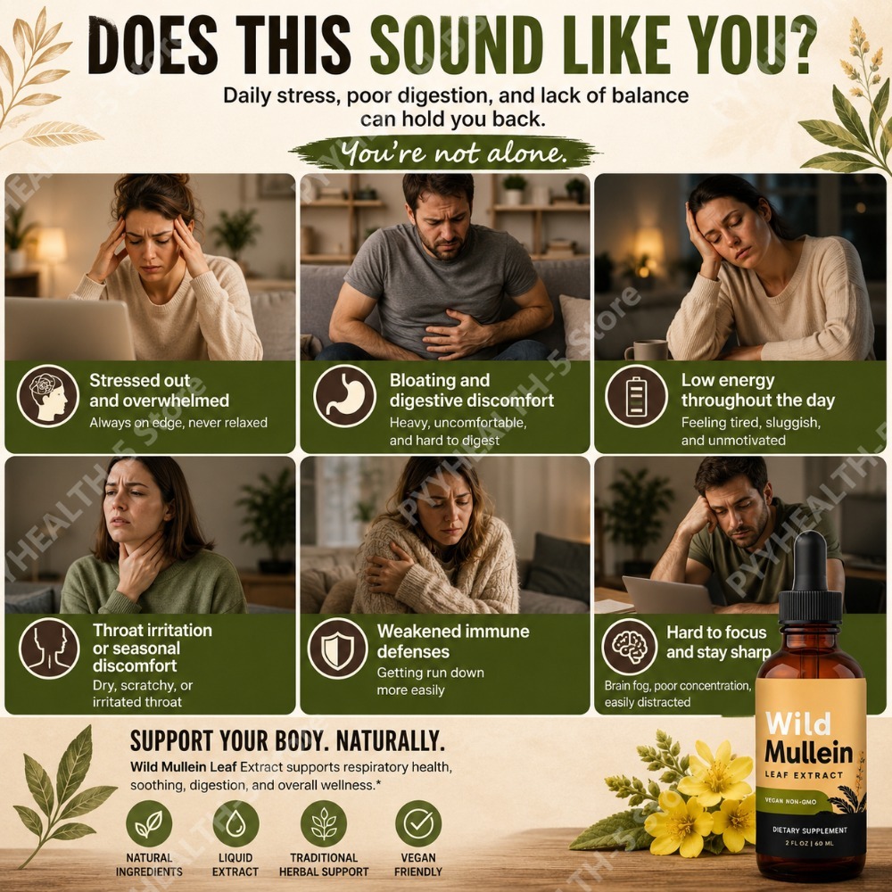 Tetes Daun Mullein Liar dengan - Herbal Wellness Drops ulasan dan harga