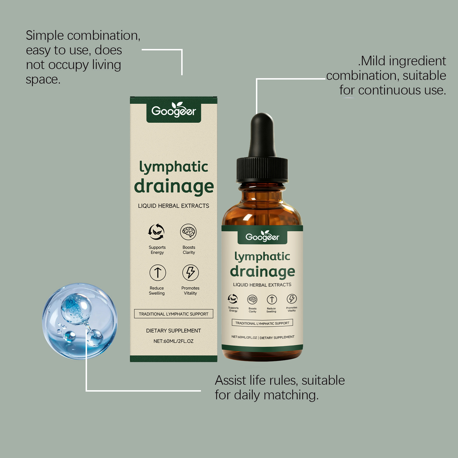 Tetes Drainase Limfatik 11-in- - Herbal Wellness Drops ulasan dan harga