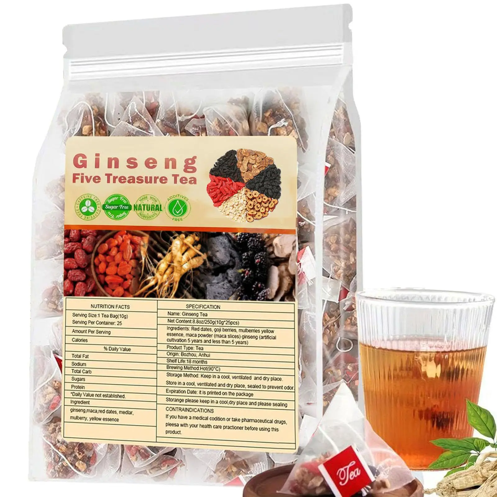 Teh Ginseng Lima Harta Karun,  - Herbal Wellness Products ulasan dan harga