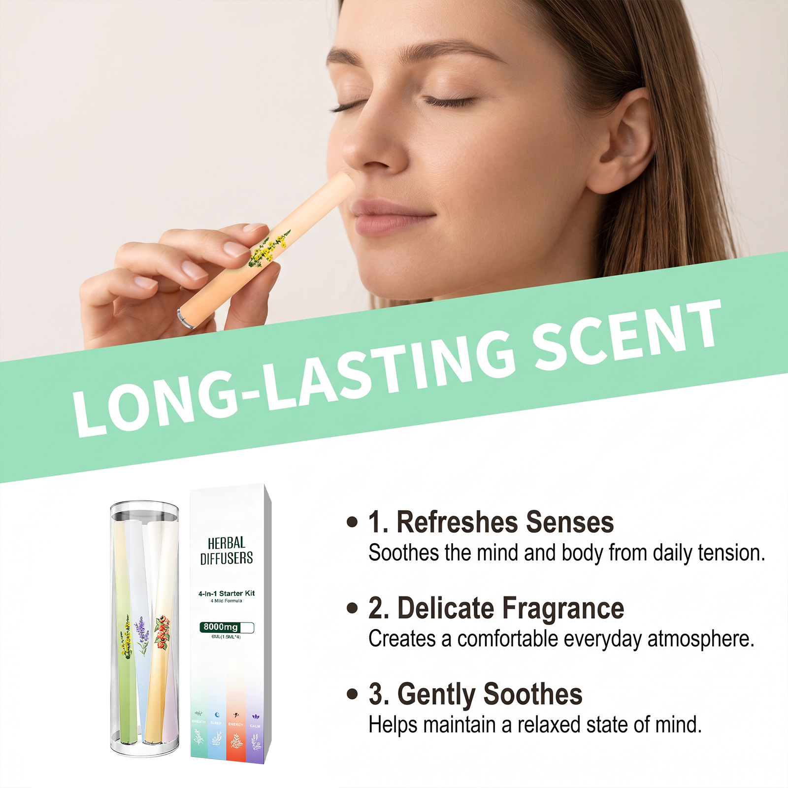 Aroma Inhaler Kit Perjalanan B - Herbal Wellness Kit ulasan dan harga